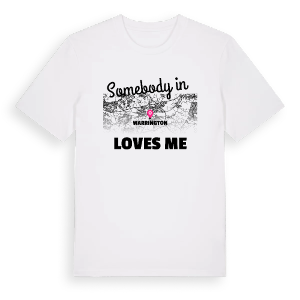Någon i Warrington älskar mig t-shirt – ekologisk bomull t-shirt från Pinshirt