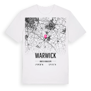 Warwick karta t-shirt – ekologisk bomull t-shirt från Pinshirt