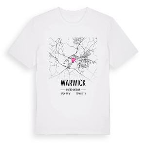Warwick karta t-shirt – ekologisk bomull t-shirt från Pinshirt