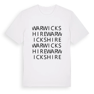 Warwickshire ordlek t-shirt – ekologisk bomull t-shirt från Pinshirt