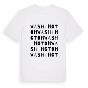 Washington ordlek t-shirt – ekologisk bomull t-shirt från Pinshirt