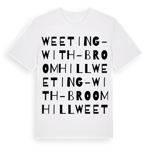 Weeting-with-Broomhill ordlek t-shirt – ekologisk bomull t-shirt från Pinshirt
