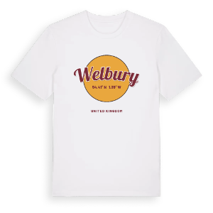 Welbury cirkel t-shirt – ekologisk bomull t-shirt från Pinshirt