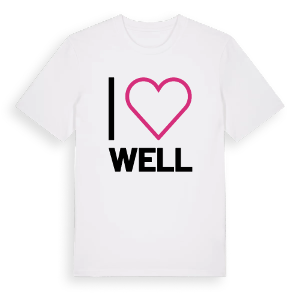 Jag älskar Well t-shirt stort tryck – ekologisk bomull t-shirt från Pinshirt