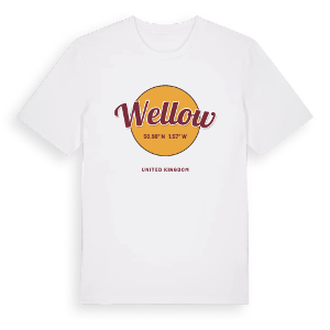 Wellow cirkel t-shirt – ekologisk bomull t-shirt från Pinshirt