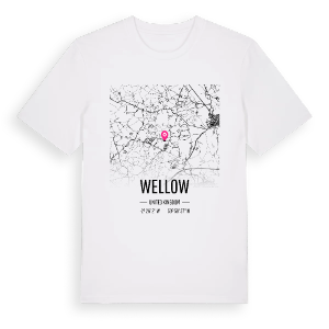 Wellow karta t-shirt – ekologisk bomull t-shirt från Pinshirt