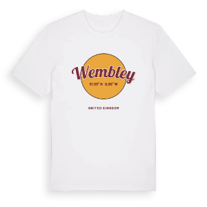 Wembley cirkel t-shirt – ekologisk bomull t-shirt från Pinshirt