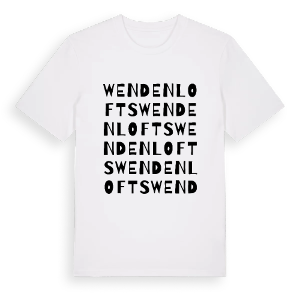 Wenden Lofts ordlek t-shirt – ekologisk bomull t-shirt från Pinshirt