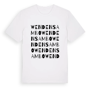 Wendens Ambo ordlek t-shirt – ekologisk bomull t-shirt från Pinshirt