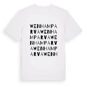 Wenham Parva ordlek t-shirt – ekologisk bomull t-shirt från Pinshirt