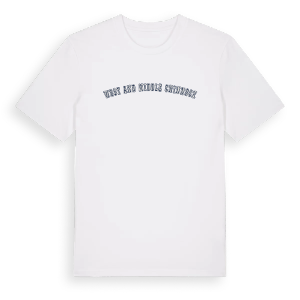 West and Middle Chinnock college t-shirt – ekologisk bomull t-shirt från Pinshirt