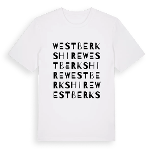 West Berkshire ordlek t-shirt – ekologisk bomull t-shirt från Pinshirt