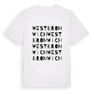 West Bromwich ordlek t-shirt – ekologisk bomull t-shirt från Pinshirt