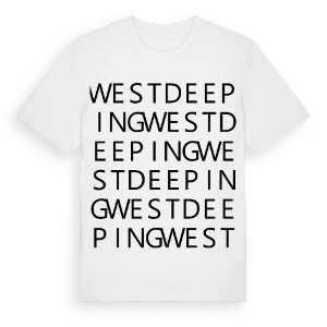 West Deeping ordlek t-shirt – ekologisk bomull t-shirt från Pinshirt