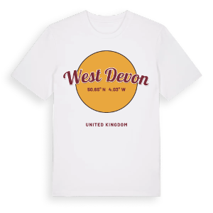 West Devon cirkel t-shirt – ekologisk bomull t-shirt från Pinshirt