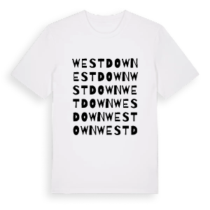 West Down ordlek t-shirt – ekologisk bomull t-shirt från Pinshirt