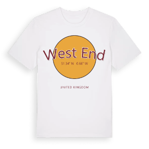 West End cirkel t-shirt – ekologisk bomull t-shirt från Pinshirt