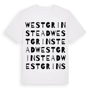 West Grinstead ordlek t-shirt – ekologisk bomull t-shirt från Pinshirt