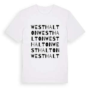 West Halton ordlek t-shirt – ekologisk bomull t-shirt från Pinshirt