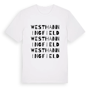 West Hanningfield ordlek t-shirt – ekologisk bomull t-shirt från Pinshirt