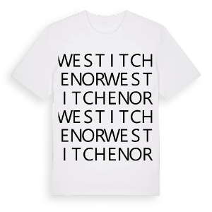 West Itchenor ordlek t-shirt – ekologisk bomull t-shirt från Pinshirt