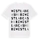 West Lancashire ordlek t-shirt