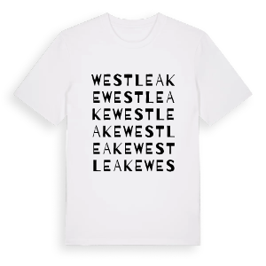 West Leake ordlek t-shirt – ekologisk bomull t-shirt från Pinshirt