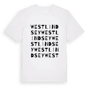 West Lindsey ordlek t-shirt – ekologisk bomull t-shirt från Pinshirt