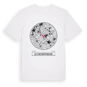 West Northamptonshire t-shirt – ekologisk bomull t-shirt från Pinshirt