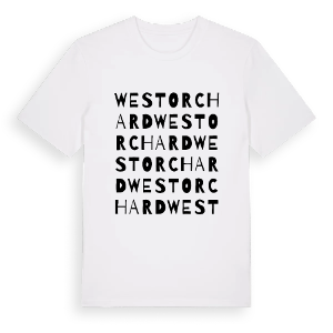 West Orchard ordlek t-shirt – ekologisk bomull t-shirt från Pinshirt