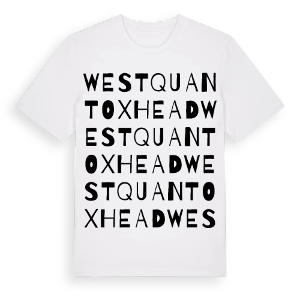 West Quantoxhead ordlek t-shirt – ekologisk bomull t-shirt från Pinshirt