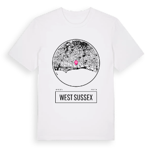 West Sussex t-shirt – ekologisk bomull t-shirt från Pinshirt