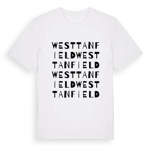 West Tanfield ordlek t-shirt – ekologisk bomull t-shirt från Pinshirt