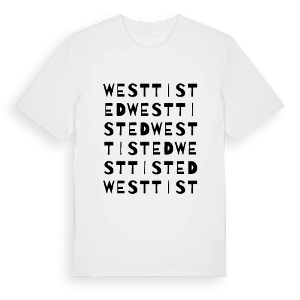 West Tisted ordlek t-shirt – ekologisk bomull t-shirt från Pinshirt