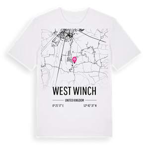 West Winch karta t-shirt – ekologisk bomull t-shirt från Pinshirt