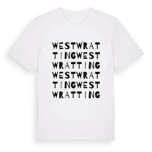 West Wratting ordlek t-shirt – ekologisk bomull t-shirt från Pinshirt