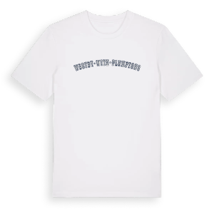 Westby-with-Plumptons college t-shirt – ekologisk bomull t-shirt från Pinshirt