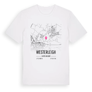 Westerleigh karta t-shirt – ekologisk bomull t-shirt från Pinshirt