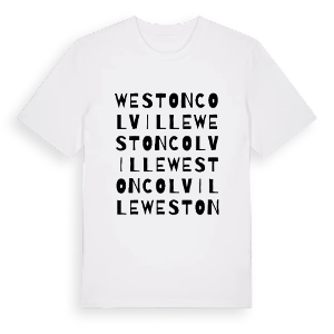 Weston Colville ordlek t-shirt – ekologisk bomull t-shirt från Pinshirt