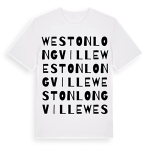 Weston Longville ordlek t-shirt – ekologisk bomull t-shirt från Pinshirt