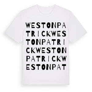 Weston Patrick ordlek t-shirt – ekologisk bomull t-shirt från Pinshirt