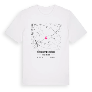 Westrill and Starmore karta t-shirt – ekologisk bomull t-shirt från Pinshirt