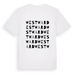 Westward ordlek t-shirt – ekologisk bomull t-shirt från Pinshirt