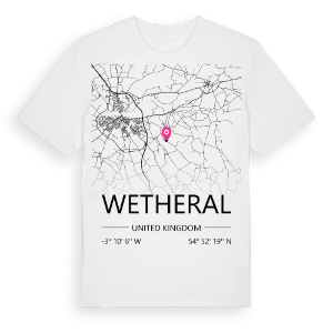 Wetheral karta t-shirt – ekologisk bomull t-shirt från Pinshirt