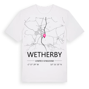 Wetherby karta t-shirt – ekologisk bomull t-shirt från Pinshirt