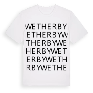 Wetherby ordlek t-shirt – ekologisk bomull t-shirt från Pinshirt