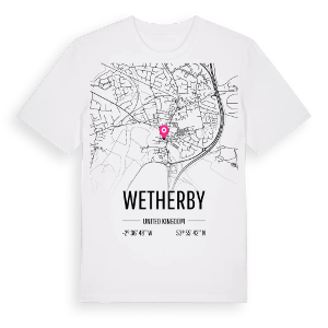 Wetherby karta t-shirt – ekologisk bomull t-shirt från Pinshirt