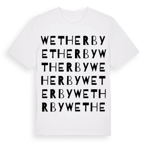 Wetherby ordlek t-shirt – ekologisk bomull t-shirt från Pinshirt