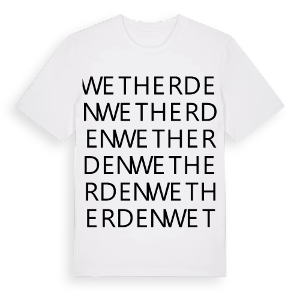 Wetherden ordlek t-shirt – ekologisk bomull t-shirt från Pinshirt