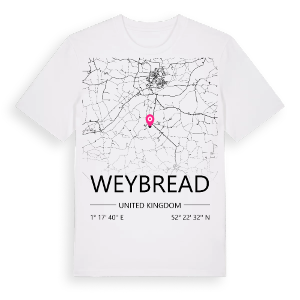 Weybread karta t-shirt – ekologisk bomull t-shirt från Pinshirt